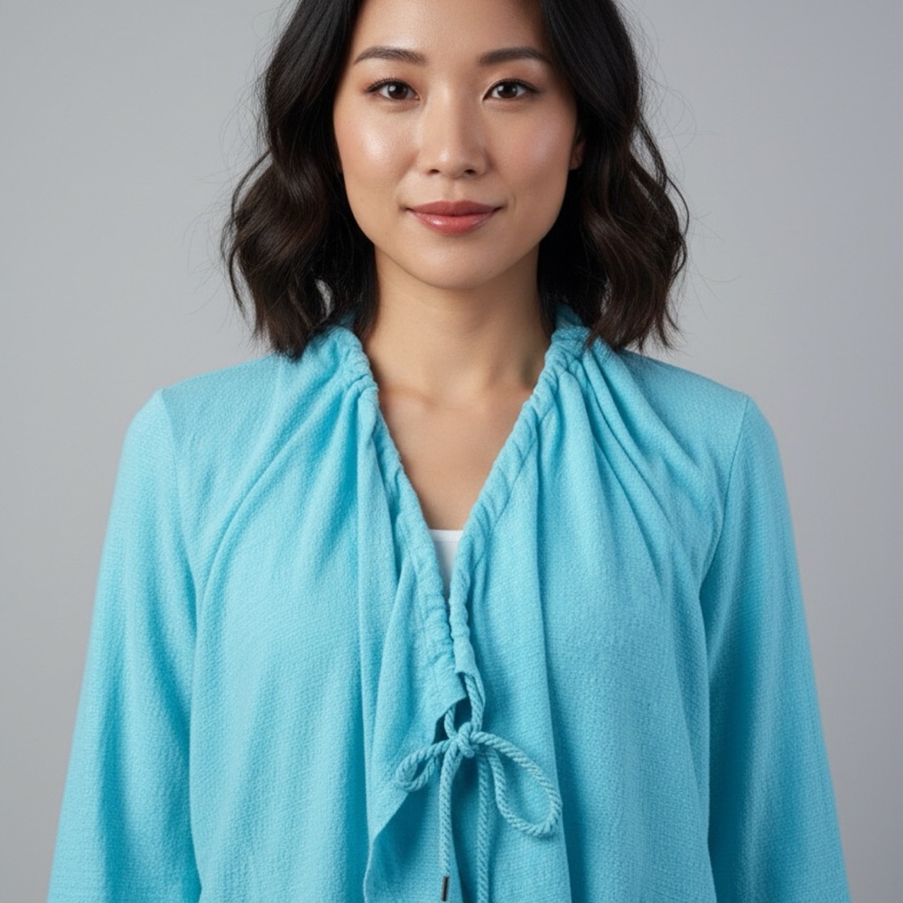 T for Talbots Light Blue Women's jacket with pockets large petite
